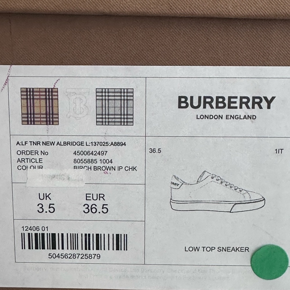 Brand New Burberry Sneakers - Picture 10 of 10